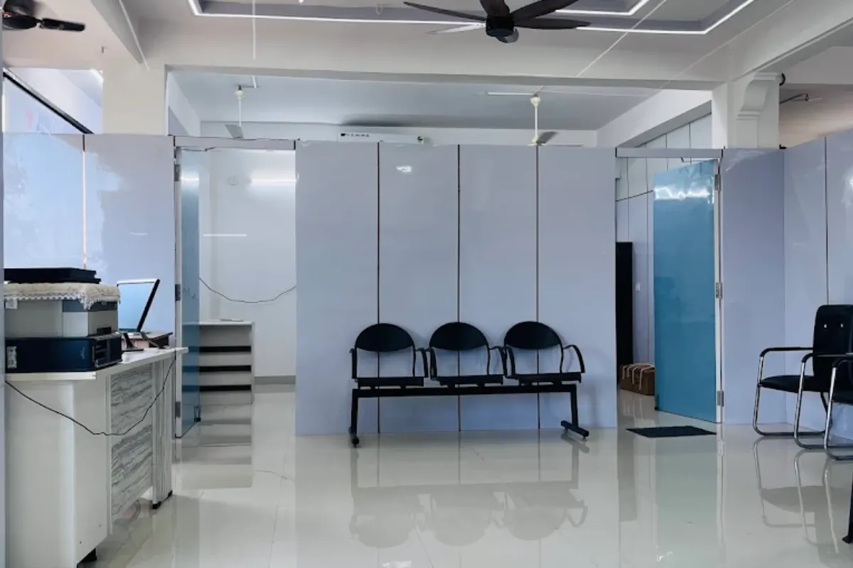 Welcoming reception and waiting area at Laxmi Clinic