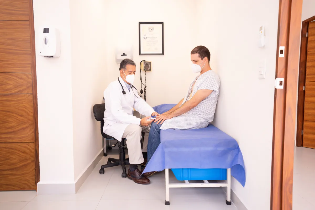 Consultation room at Laxmi Clinic